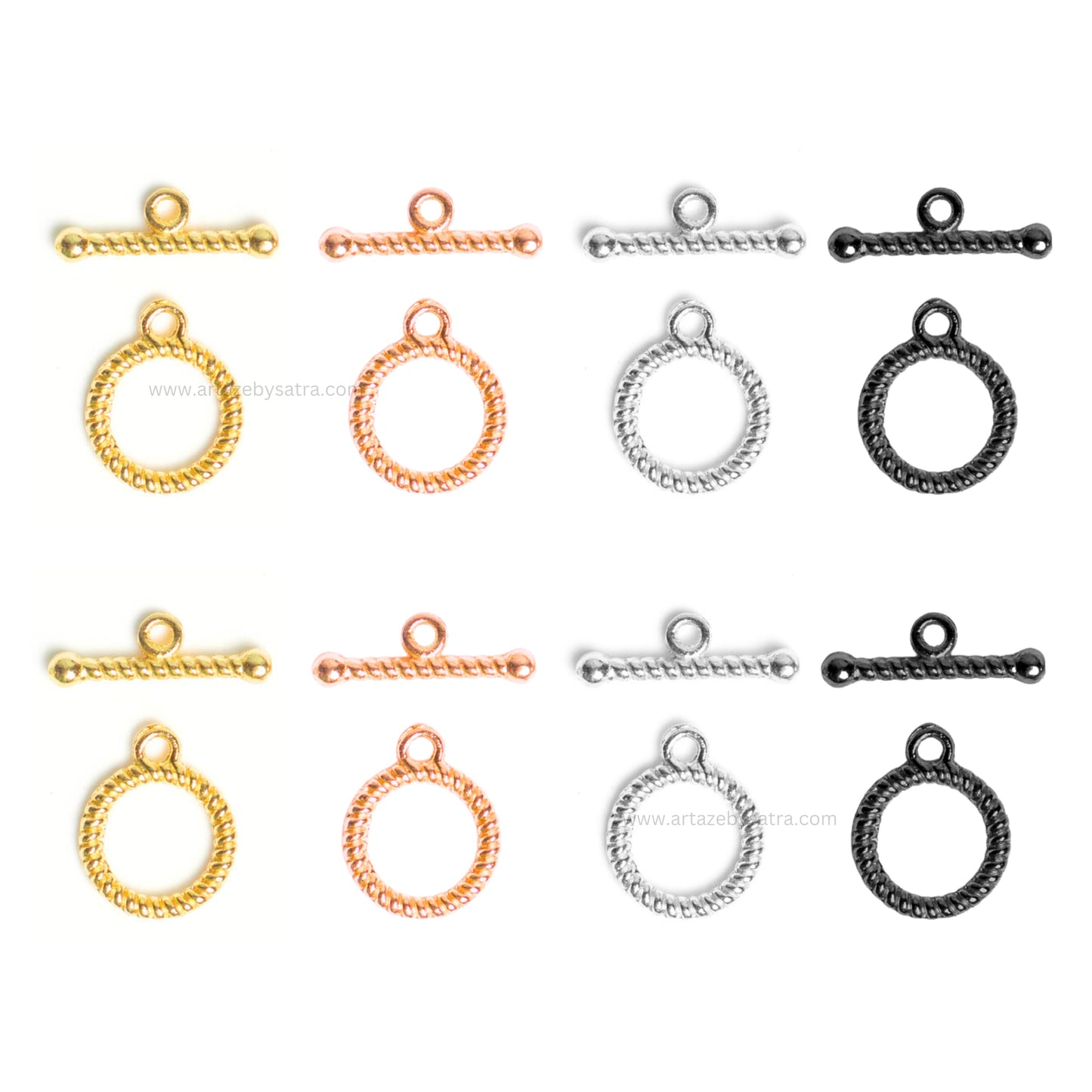 Designer Round Toggle Clasps | Size : 16mm | Qty : 20pcs | BF33