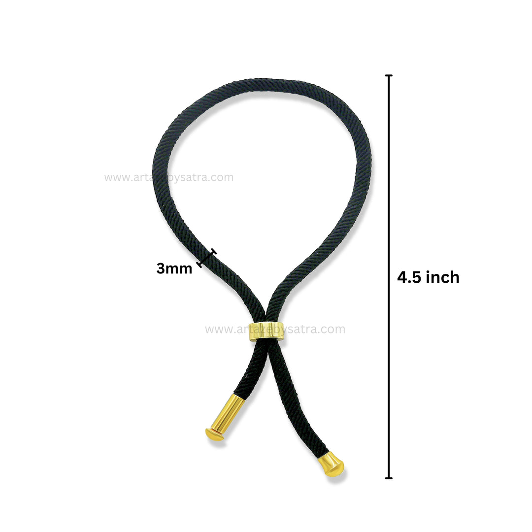 Black Adjustable Bracelet | Size : 4.5inch | Qty : 1pc | B21