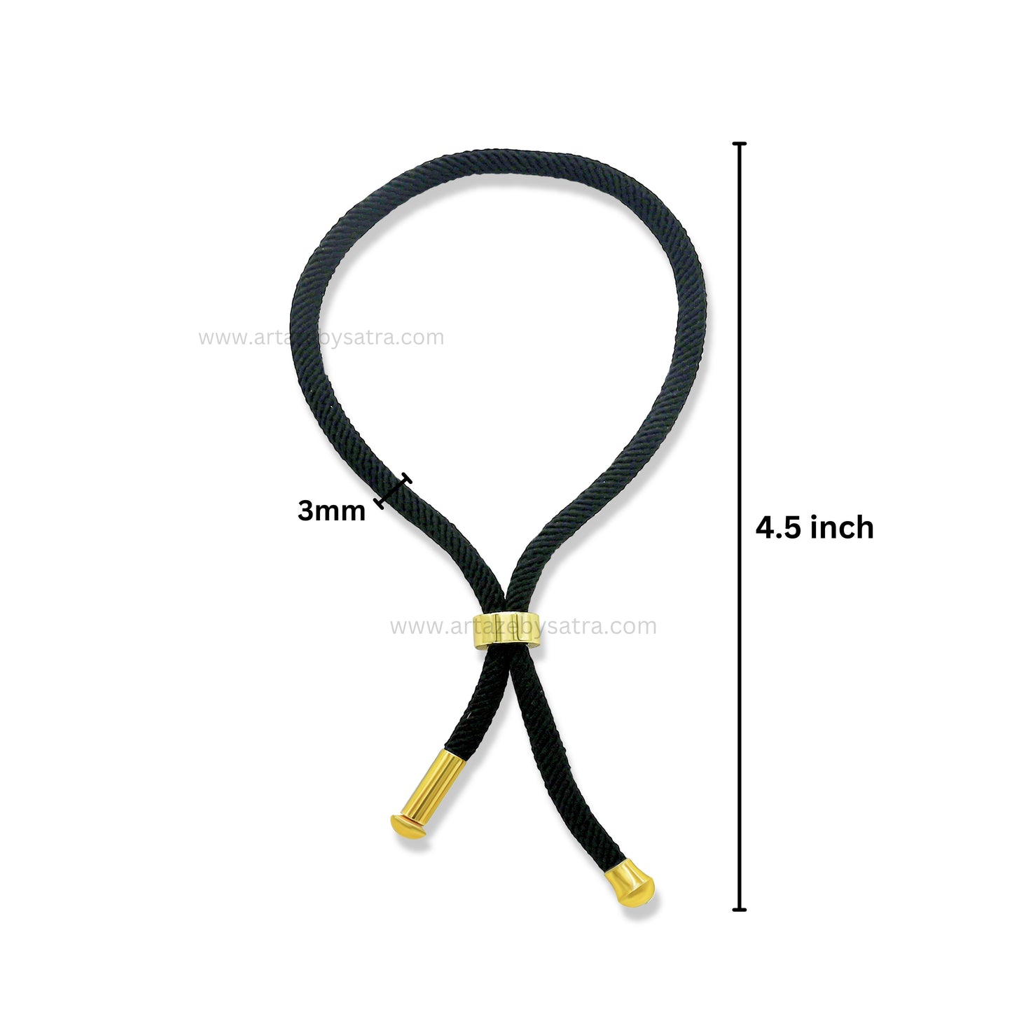 Black Adjustable Bracelet | Size : 4.5inch | Qty : 1pc | B21
