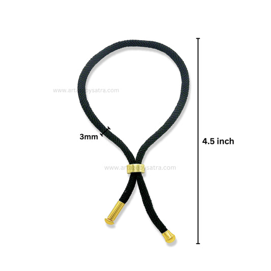 Black Adjustable Bracelet | Size : 4.5inch | Qty : 1pc | B21