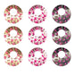 2 Loop Round Floral Matt Finish Metal Art | Size : 40mm | Qty : 20pcs | MF03
