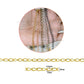Iron Twisted Link Oval Chain | Size: H-3mm W-7mm | Qty : 100g |  IC04
