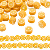 Orange Polymer Clay Fimo Beads | Size: 6mm-2mm | FB12
