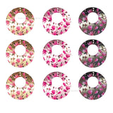 2 Loop Round Floral Matt Finish Metal Art | Size : 40mm | Qty : 20pcs | MF03