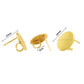 Round Shape Metal Base Earring Stud | Size : 12mm | 6pcs (3 Pair) | EF62