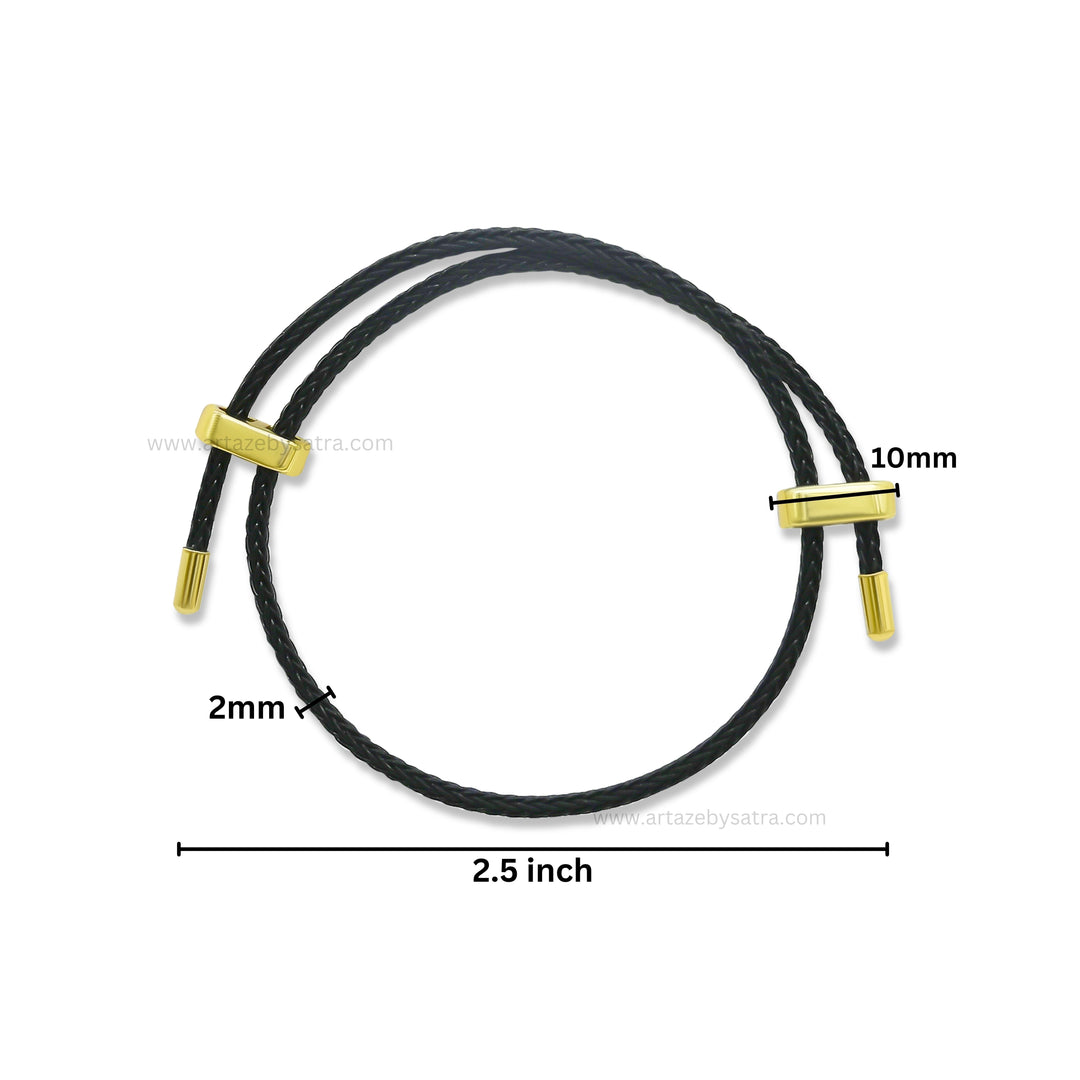 Black Adjustable Bracelet | Size : 2.5inch | Qty : 1pc | B22