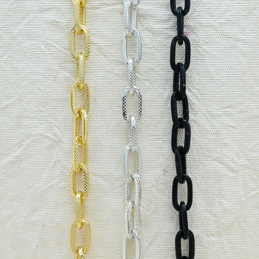 Aluminium Chain | Size : W-8mm H-16mm | Qty : 1mtr | JT-19-35-28