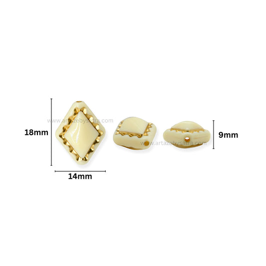 Flat Diamond Beads | Size : 18mm | PB143