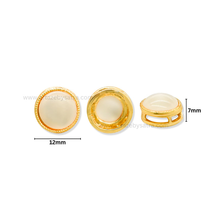 Round Meenakari Kundan Beads | Size : 12mm | Qty : 12pcs