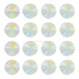 Rainbow Sea Shell Disc Plastic Beads (1 Hole) | Size : 36mm | Qty : 6pcs | PB180
