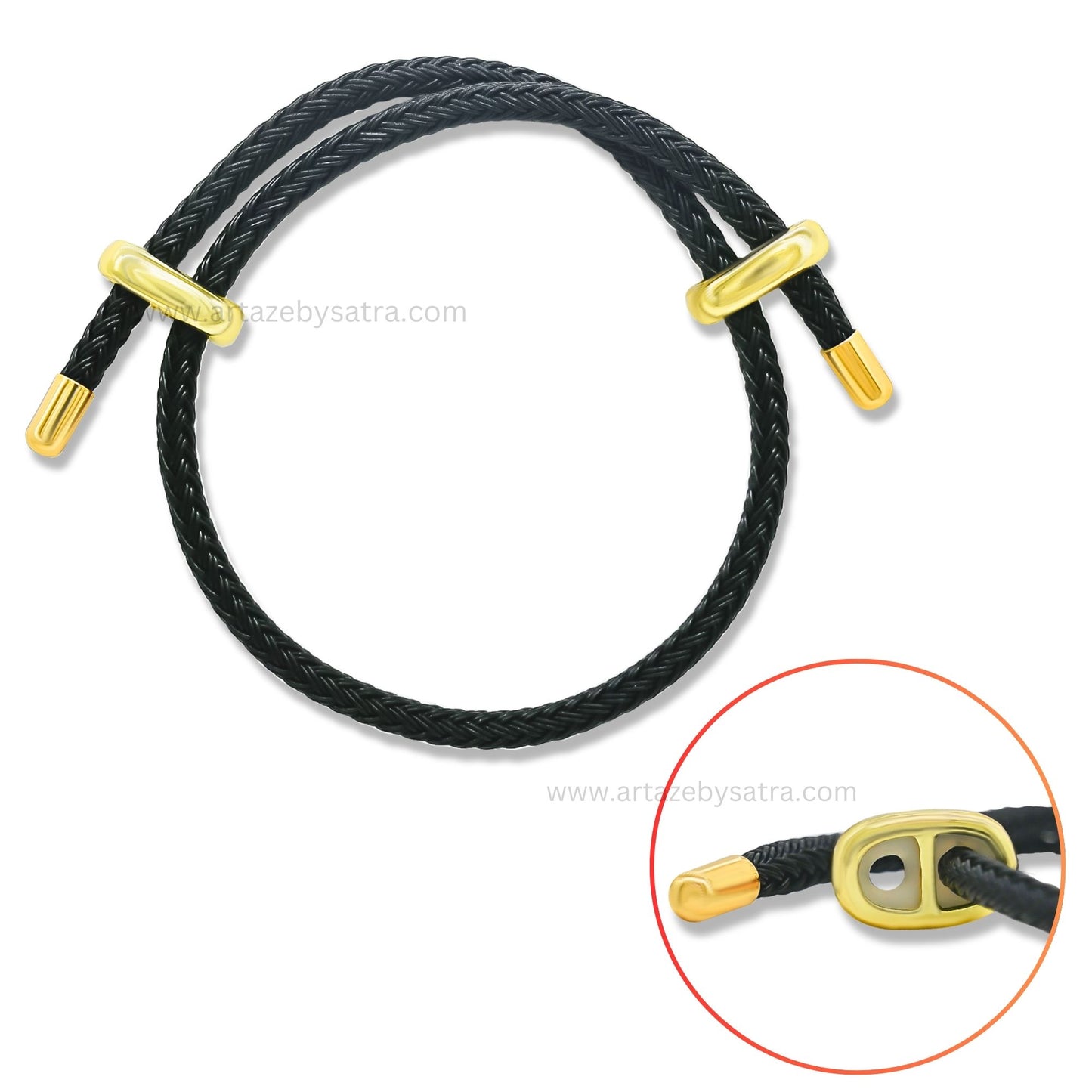Black Adjustable Bracelet | Size : 2.5inch | Qty : 1pc | B23