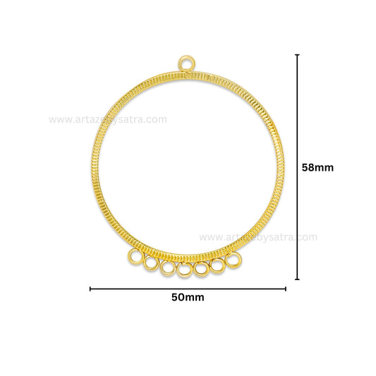 Earring Hoop 7 Naka 1 Loop | Size : 58mm | Qty : 6pcs | EF41