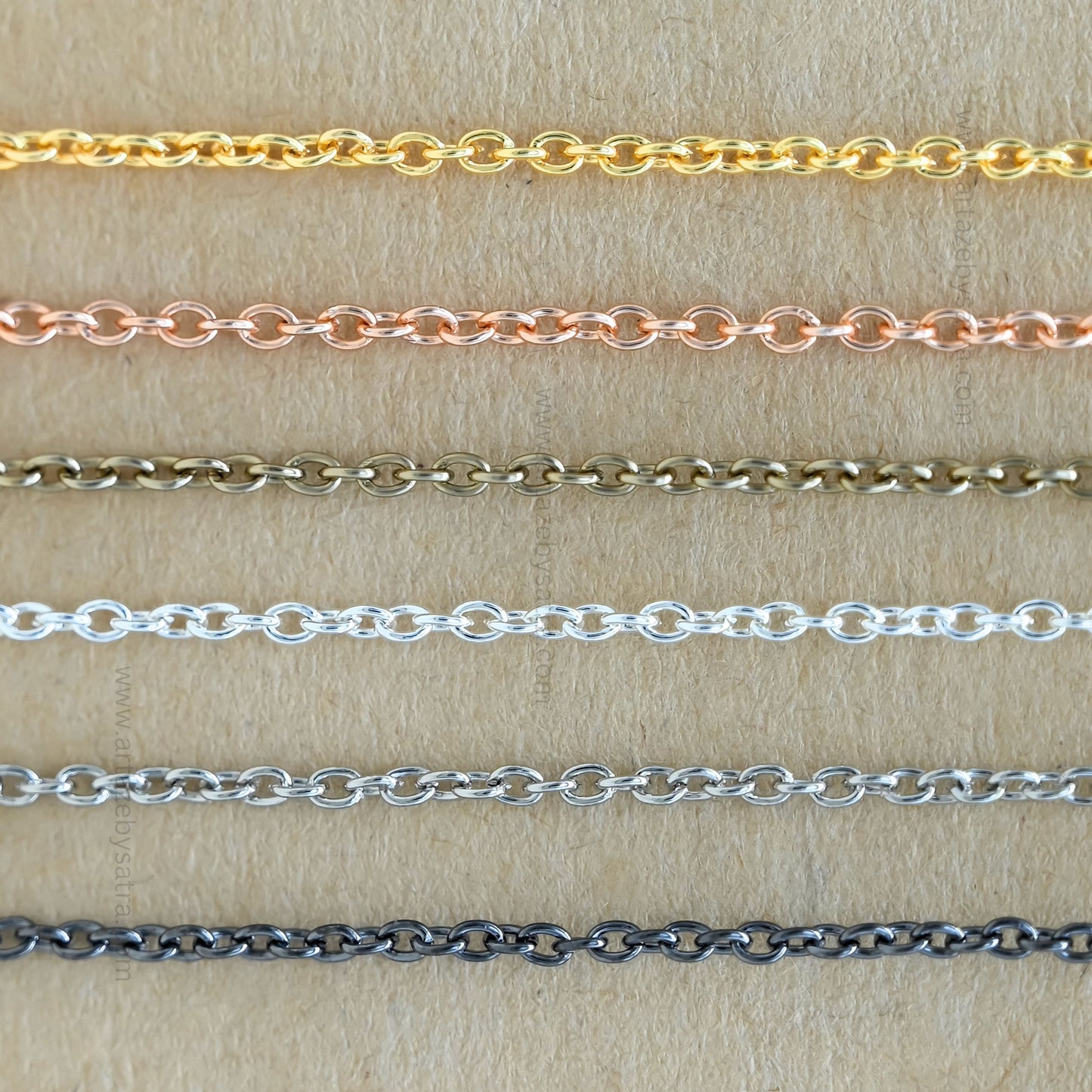 Iron Twisted Link O-Shaped Chain | Size:H-2mm W-2mm| Qty : 100g | IC05