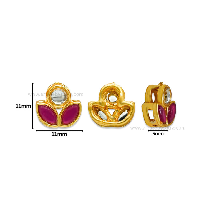 Meenakari Kundan Beads | Size : 11mm | Qty : 12pcs | MK16