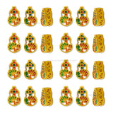 Brass Enamel Multicolor Charms Beads | High Quality | Size : 11mm | Qty : 4pcs