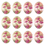 1 Loop Oval Floral Shiny Finish Metal Art | Size : 45mm | Qty :20pcs | MF02