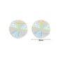Rainbow Sea Shell Disc Plastic Beads (1 Hole) | Size : 36mm | Qty : 6pcs | PB180