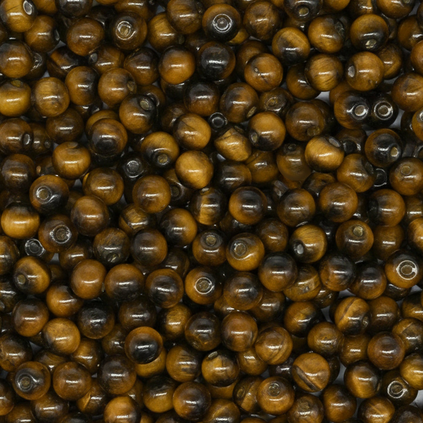 Tiger Eye Gemstone Glass Beads | GB21