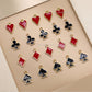 Playing Card Suits Enamel Charms Set | Qty : 20pcs | CHE171