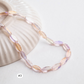 Vibrant Glass Oval Beads | Size : 10mm | Qty : 1 line-approx 50pcs | GB26