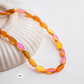Vibrant Glass Oval Beads | Size : 10mm | Qty : 1 line-approx 50pcs | GB26