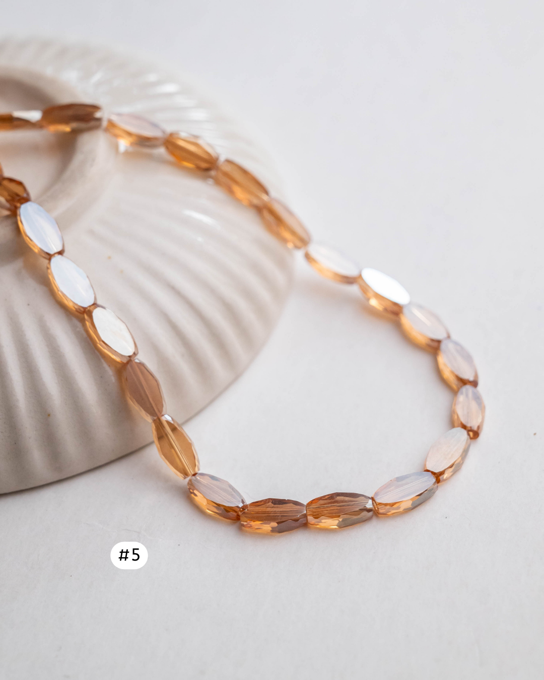 Vibrant Glass Oval Beads | Size : 10mm | Qty : 1 line-approx 50pcs | GB26