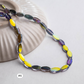 Vibrant Glass Oval Beads | Size : 10mm | Qty : 1 line-approx 50pcs | GB26