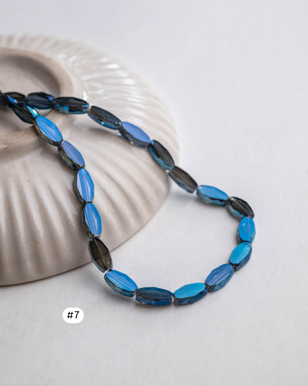 Vibrant Glass Oval Beads | Size : 10mm | Qty : 1 line-approx 50pcs | GB26