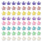 Colour Flower Hair Accessories | Size : 12mm | Qty : 100pcs | HA29