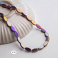Vibrant Glass Oval Beads | Size : 10mm | Qty : 1 line-approx 50pcs | GB26