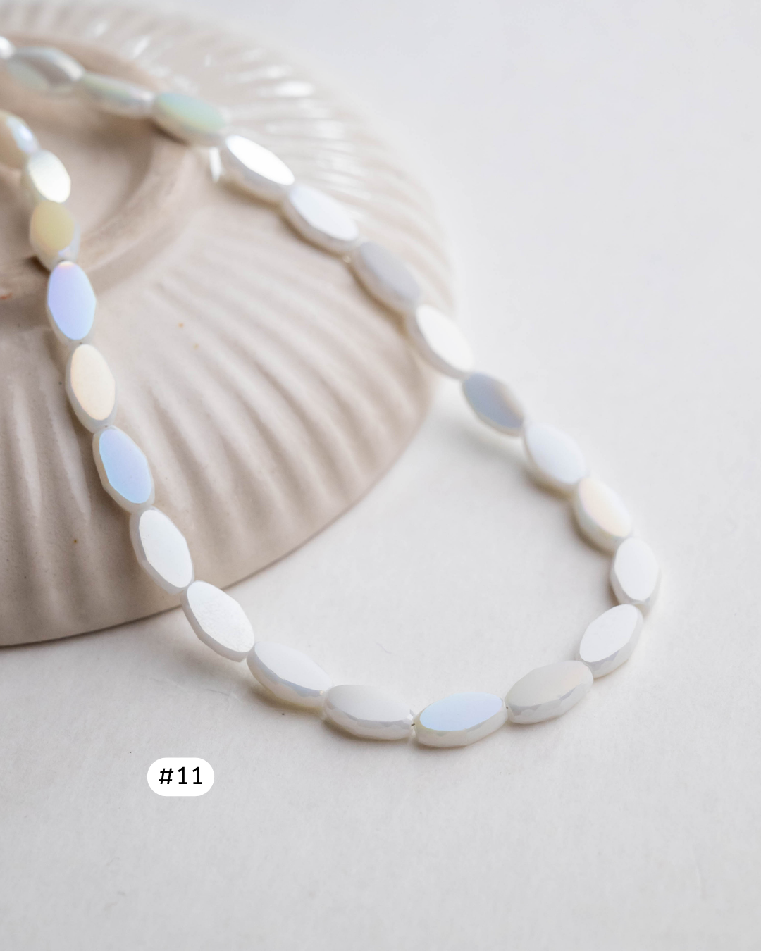 Vibrant Glass Oval Beads | Size : 10mm | Qty : 1 line-approx 50pcs | GB26