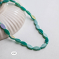 Vibrant Glass Oval Beads | Size : 10mm | Qty : 1 line-approx 50pcs | GB26