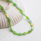 Vibrant Glass Oval Beads | Size : 10mm | Qty : 1 line-approx 50pcs | GB26