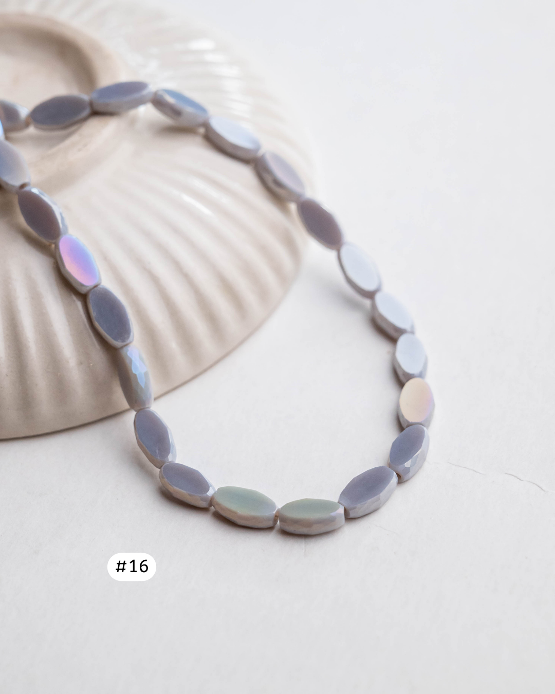 Vibrant Glass Oval Beads | Size : 10mm | Qty : 1 line-approx 50pcs | GB26