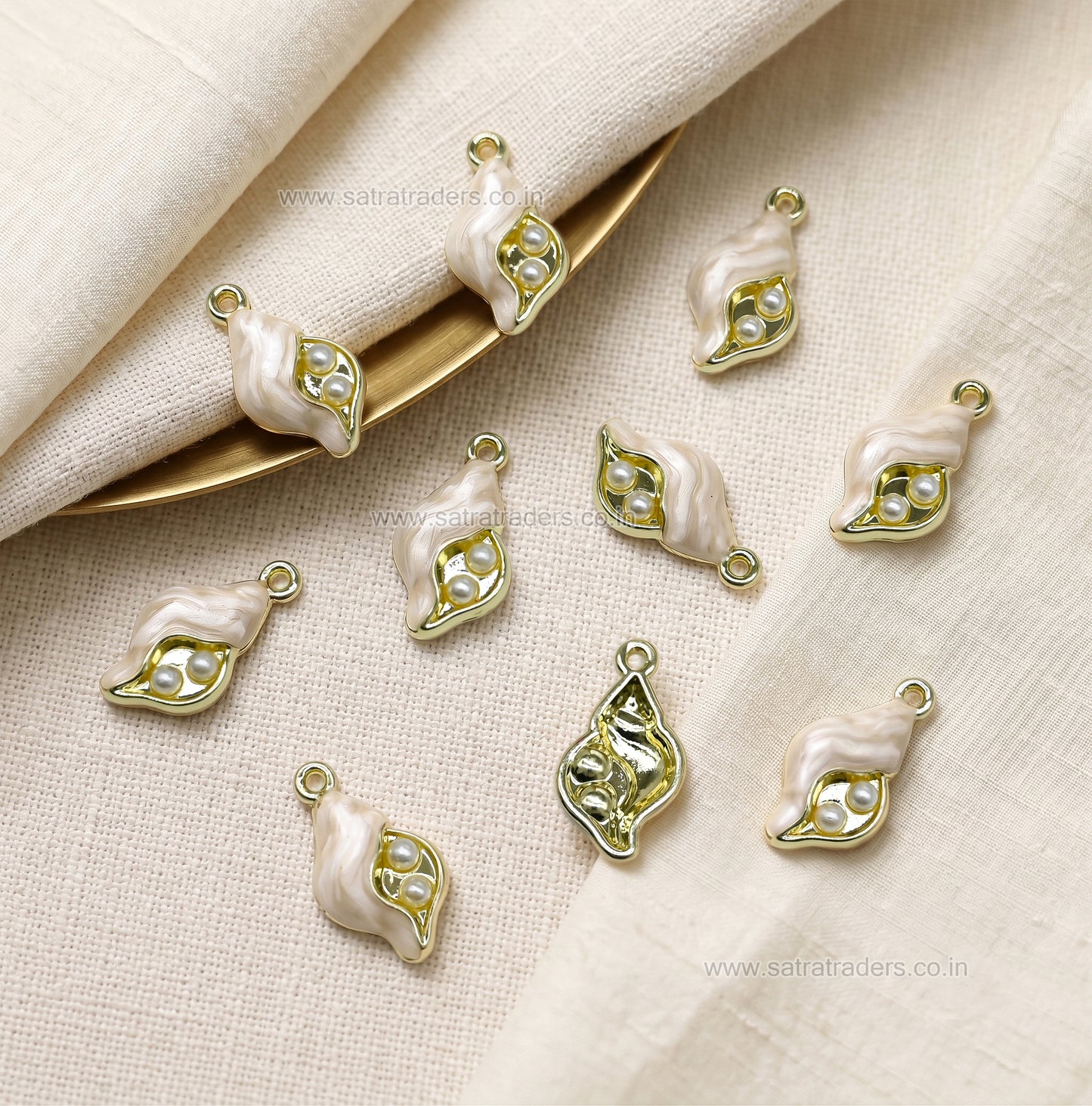 Conch Shell Jewelry Charms | Size : 22mm | Qty : 10pcs | CHE170