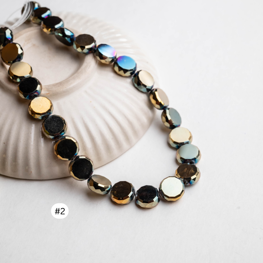 Round Elegant Glass Beads | Size - 12mm | 25pcs | GB47