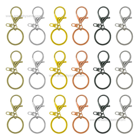 Keychain Set with Lobster Clasps | Size : 70mm | Qty : 10pcs | BF43