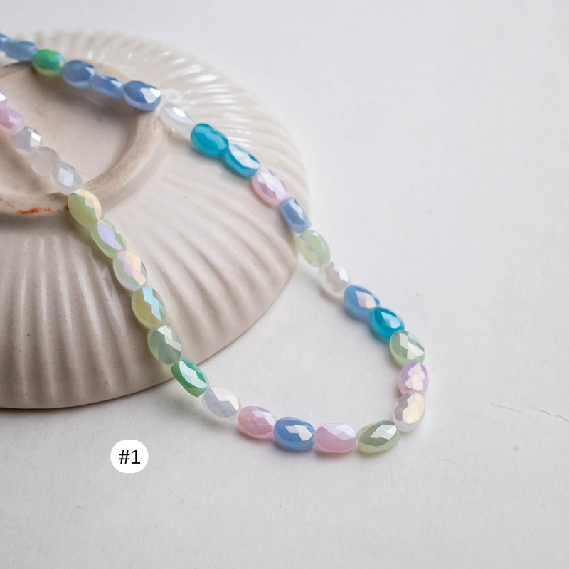 Shaded Elegant Glass Beads | Size - 8mm | 70pcs