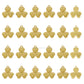 Clover Brass Charms | High Quality | Size : 12mm | Qty : 6pcs