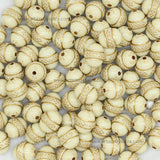Oval Cream Enamel Filigree Beads | Size : 12mm | PB97