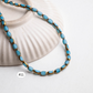 Gold-Dusted Matte Black Beads | Size : 6mm | Qty : 2 line-approx 100pcs | GB30