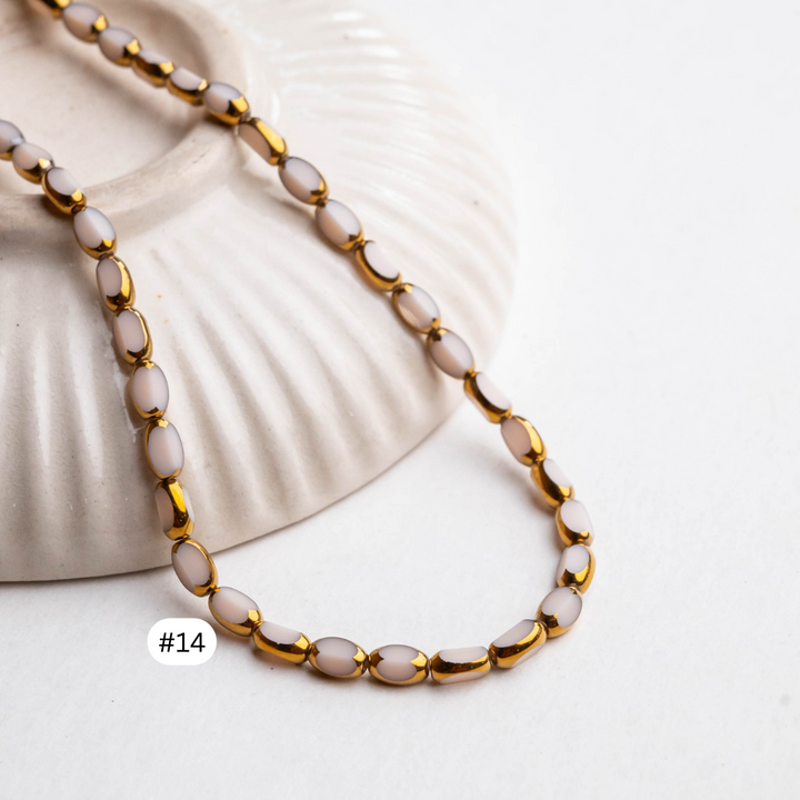 Elegant Glass Beads | Size - 6mm | Approx 100pcs 2line | GB16