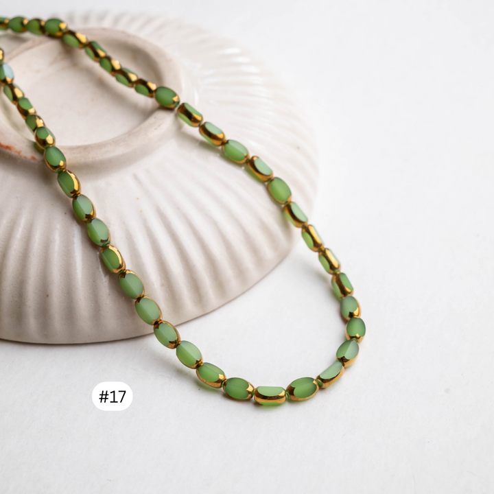 Elegant Glass Beads | Size - 6mm | Approx 100pcs 2line | GB16