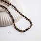Gold-Dusted Matte Black Beads | Size : 6mm | Qty : 2 line-approx 100pcs | GB30