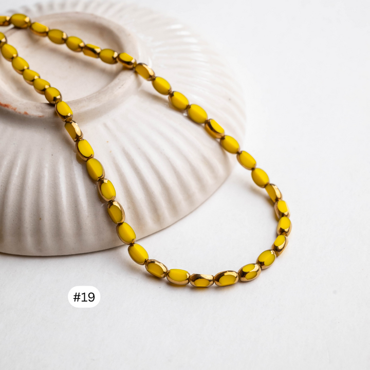 Elegant Glass Beads | Size - 6mm | Approx 100pcs 2line | GB16