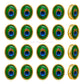 Oval Peacock Meenakari Kundan Beads | Size : 12mm | Qty : 12pcs | MK44