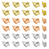 Brass Heart Charm Connector | High Quality | Size : 9mm | Qty : 6pcs