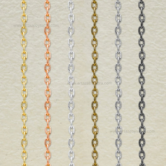 Iron Chain | Size : H-5mm W-3mm | Qty : 100grm | IC12