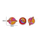 Assorted Saturn Planet Plastic Beads (2 Hole) | Size : 15mm | Qty : 10pcs | PB189