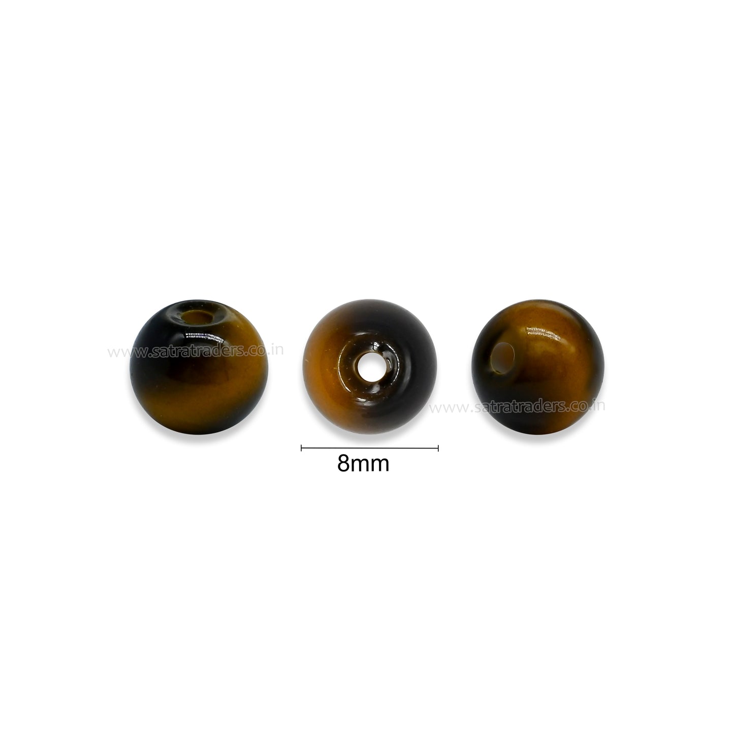 Tiger Eye Gemstone Glass Beads | GB21